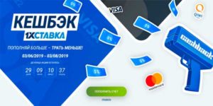 Программа лояльности Кэшбэк 1хСтавка
